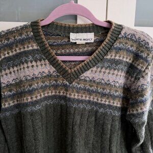 Sweater Project, holiday design, green, S M